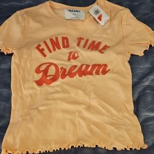 Old Navy Kids Peach T-Shirt with Red Print